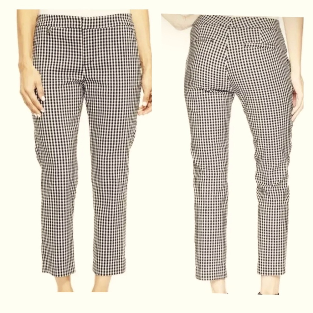 Lauren Ralph Lauren seersucker pants size 12 black white plaid